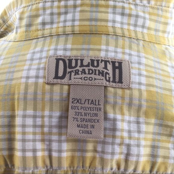 Duluth Trading Co. Men Tall Buttondown Plaid Shirt - Picture 11 of 12